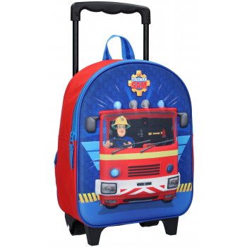 Detský cestovný 3D batoh na kolieskach Požiarnik Sam