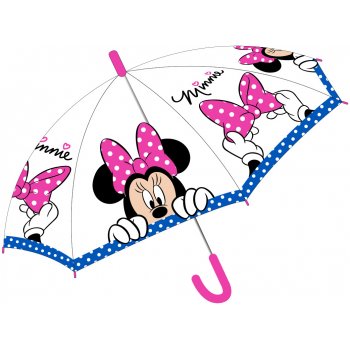 Dievčenský transparentný dáždnik Disney - Minnie Mouse