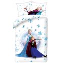 Bavlnené posteľné obliečky Ľadové kráľovstvo - Anna a Elsa na korčuliach