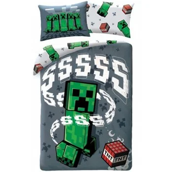 Bavlnené posteľné obliečky Minecraft - Creeper