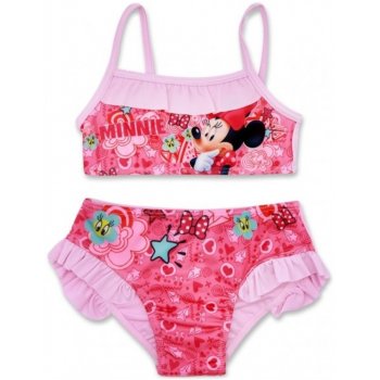 Dievčenské dvojdielne plavky Minnie Mouse s volánikmi