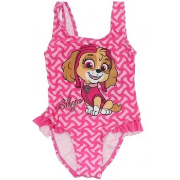 Dievčenské jednodielne plavky Tlapková patrola - Skye