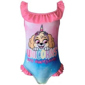 Dievčenské jednodielne plavky Paw Patrol - Unicorns are awesome
