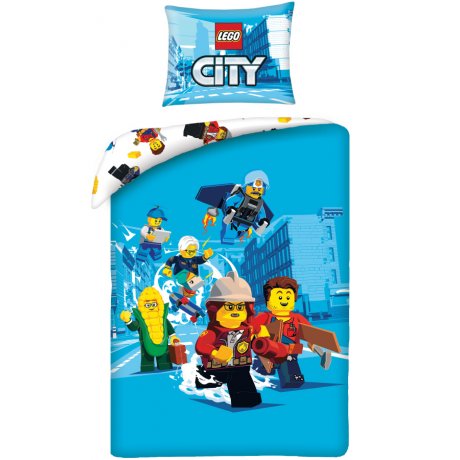 Bavlnené posteľné obliečky LEGO CITY Fire Team