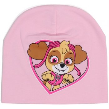 Dievčenská jarná / jesenná čiapka Paw Patrol - Skye v srdiečku