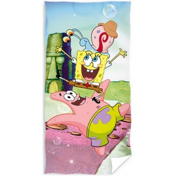 Detská plážová osuška SpongeBob a jeho priatelia