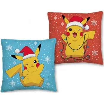 Obojstranný vianočný vankúš Pokémon Pikachu