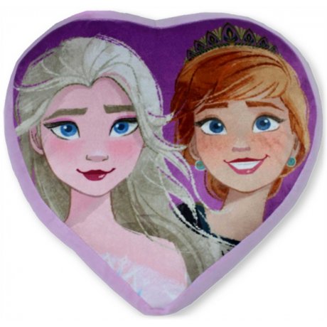 Vankúš Ľadové kráľovstvo - Anna a Elsa v tvare srdca