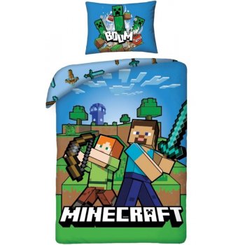Bavlnené posteľné obliečky Minecraft svet