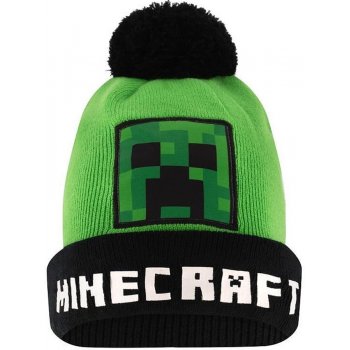 Detská zimná čiapka s brmbolcom Minecraft - Creeper