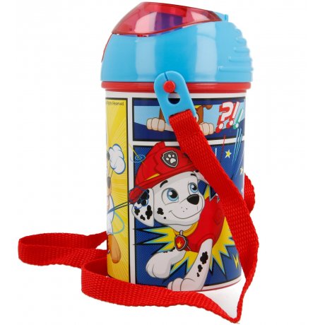Plastová fľaša na pitie s viečkom Paw Patrol
