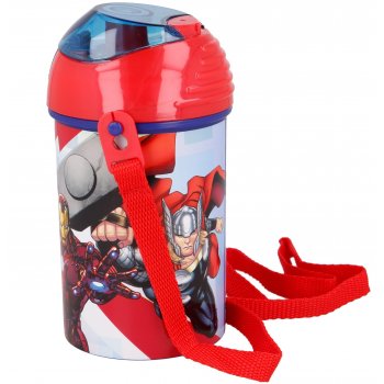 Plastová fľaša na pitie s viečkom Avengers