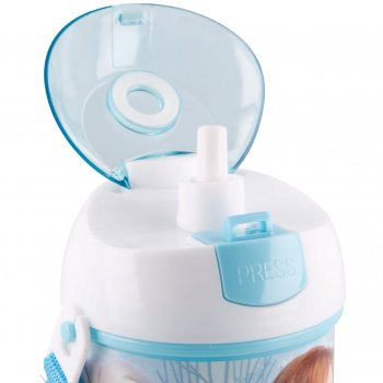 Plastová fľaša na pitie s viečkom Ľadové kráľovstvo