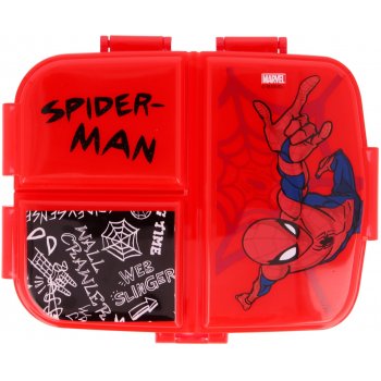 Multibox XL na desiatu Spiderman so 4 priehradkami