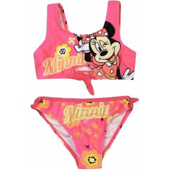 Dievčenské dvojdielne plavky Minnie Mouse s kvetinami
