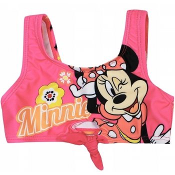 Dievčenské dvojdielne plavky Minnie Mouse s kvetinami