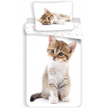 Bavlnené posteľné obliečky Mačiatko