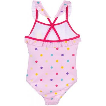 Dievčenské jednodielne bodkované plavky Prasiatko Peppa