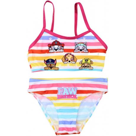 Dievčenské dvojdielne pruhované plavky Paw Patrol