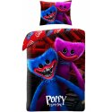Bavlnené posteľné obliečky Poppy Playtime - Huggy Wuggy a Kissy Missy