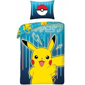 Bavlnené posteľné obliečky Pokémon Pikachu