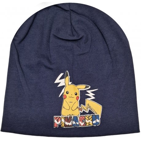 Detská jarná / jesenná čiapka Pokémon Pikachu - tmavo modrá