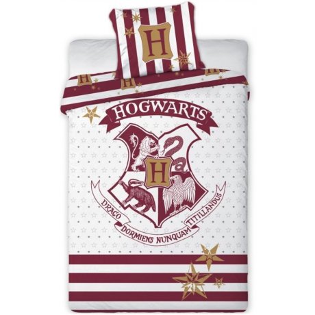 Bavlnené posteľné obliečky Harry Potter - erb Hogwarts