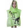Plážová bavlnená osuška s kapucňou / detské pončo motív Dinosaury. Je vyrobené z príjemne jemného a dobre savého 100% bavlneného froté. Obe strany zdobia obrázky dinosaurov a odtlačky ich labiek. Rozmery tohto ponča s dinosaurami sú 50 x 100 cm a je teda vhodné pre menšie deti.
Toto detské kúpacie pončo získalo medzinárodný certifikát OEKO-TEX STANDARD 100, ktorý zaručuje rozmerovú a farebnú stálosť materiálu aj to, že výrobok neobsahuje škodlivé látky.