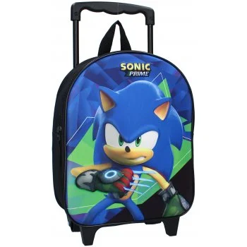 Detský cestovný 3D kufor na kolieskach Ježko Sonic