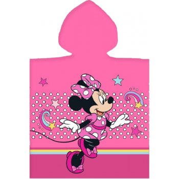 Dievčenské plážové pončo - osuška s kapucňou Minnie Mouse