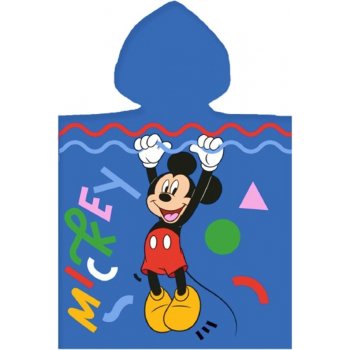 Chlapčenské plážové pončo - osuška s kapucňou Mickey Mouse