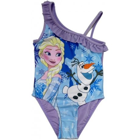 Dievčenské jednodielne plavky Ľadové kráľovstvo - Elsa s Olafom