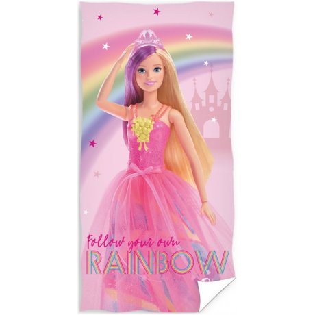 Dievčenská plážová osuška Barbie - Follow Your Own Rainbow