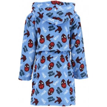 Detský coral fleece župan s kapucňou Spiderman