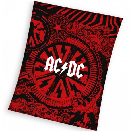 Veľká coral fleece deka AC/DC Black Ice