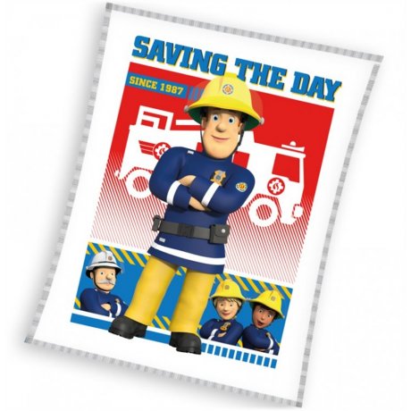 Coral fleece deka Požiarnik Sam - Saving The Day