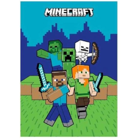 Fleecová deka Minecraft - The main characters