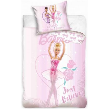 Bavlnené posteľné obliečky Barbie baletka