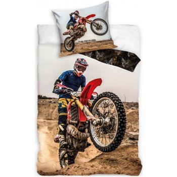 Bavlnené posteľné obliečky Motocross