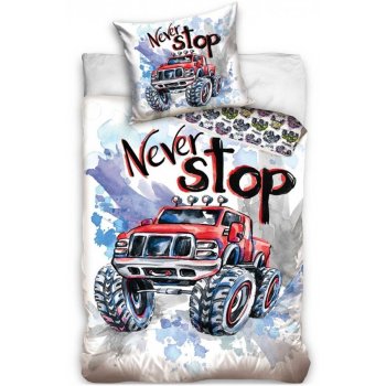 Bavlnené posteľné obliečky Monster Truck - Never Stop