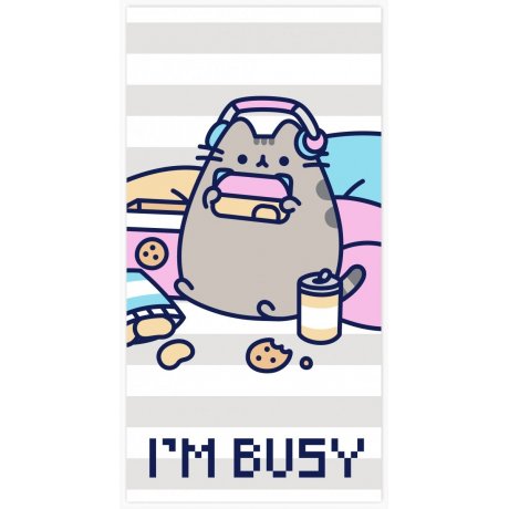 Bavlnená osuška mačička Pusheen - I'm busy