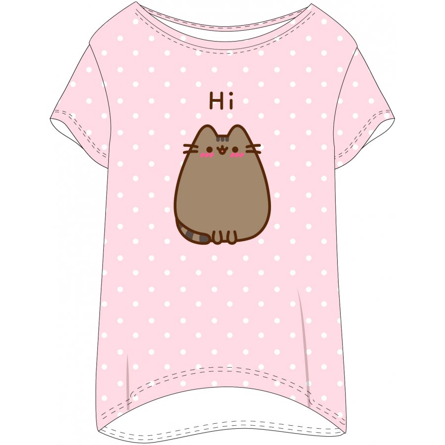 E plus M · Dámske tričko na spanie mačička Pusheen Ružová XS