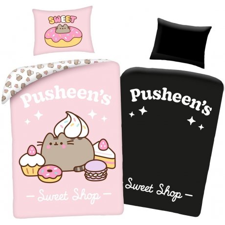 Bavlnené posteľné obliečky Cukráreň mačičky Pusheen