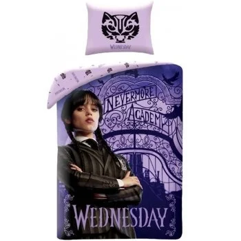 Bavlnené posteľné obliečky Wednesday - Nevermore Academy