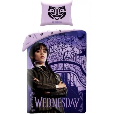 Bavlnené posteľné obliečky Wednesday - Nevermore Academy