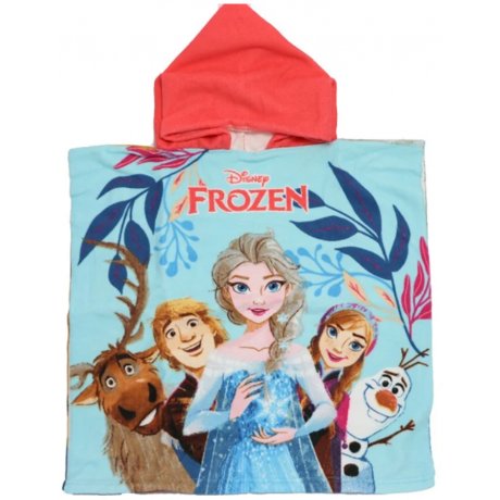 Kúpacie pončo - osuška s kapucňou Ľadové kráľovstvo z mikrovlákna