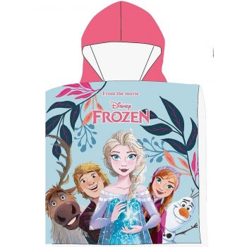 Kúpacie pončo - osuška s kapucňou Ľadové kráľovstvo z mikrovlákna