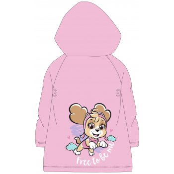 Dievčenská pláštenka Tlapková patrola - sv. ružová