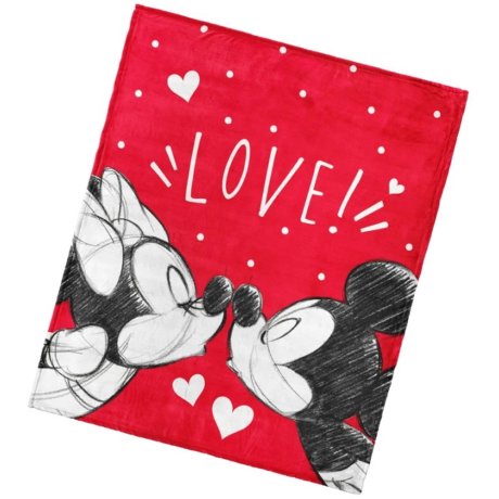 Coral fleece deka Mickey & Minnie Mouse - Love