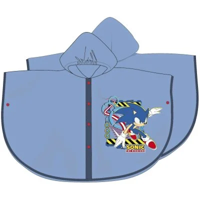 Chlapčenská pláštenka / pončo s kapucňou Ježko Sonic